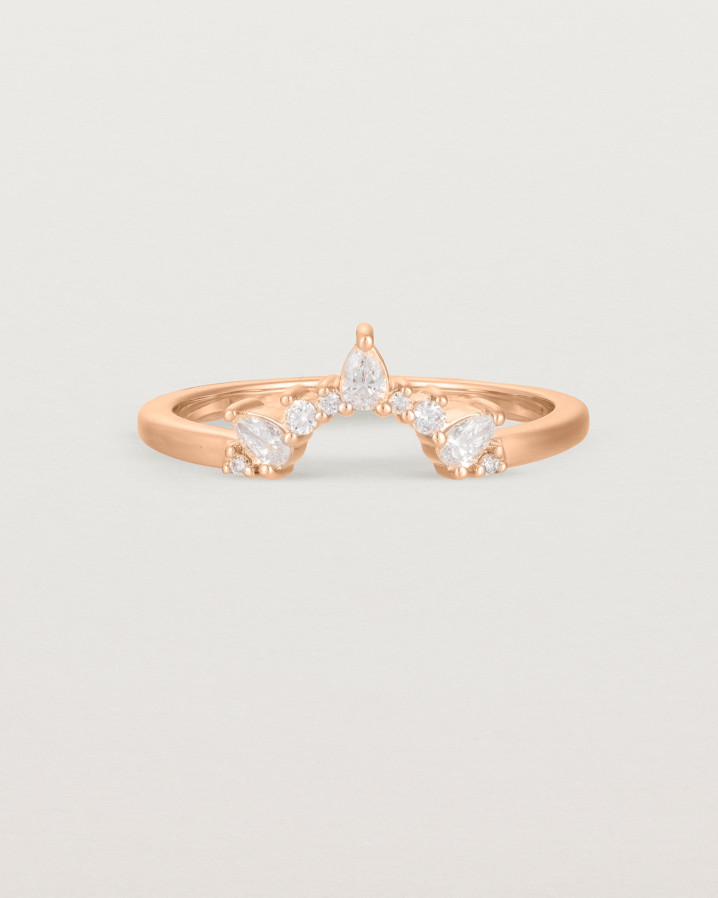 Front view of the Odette Crown Ring | Fit Ⅱ | Rose Gold.