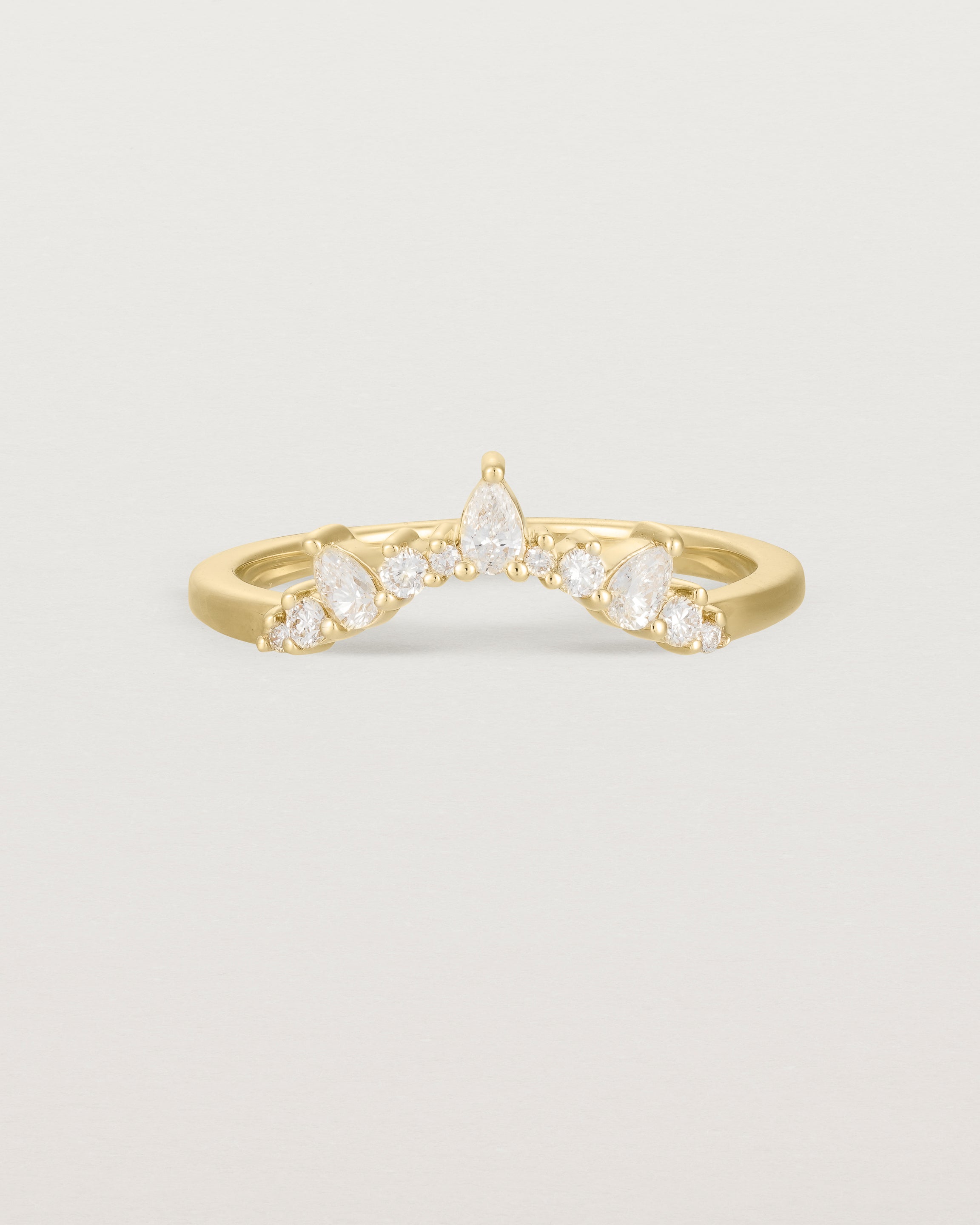 Front view of the Odette Crown Ring | Fit Ⅲ | Yellow Gold.