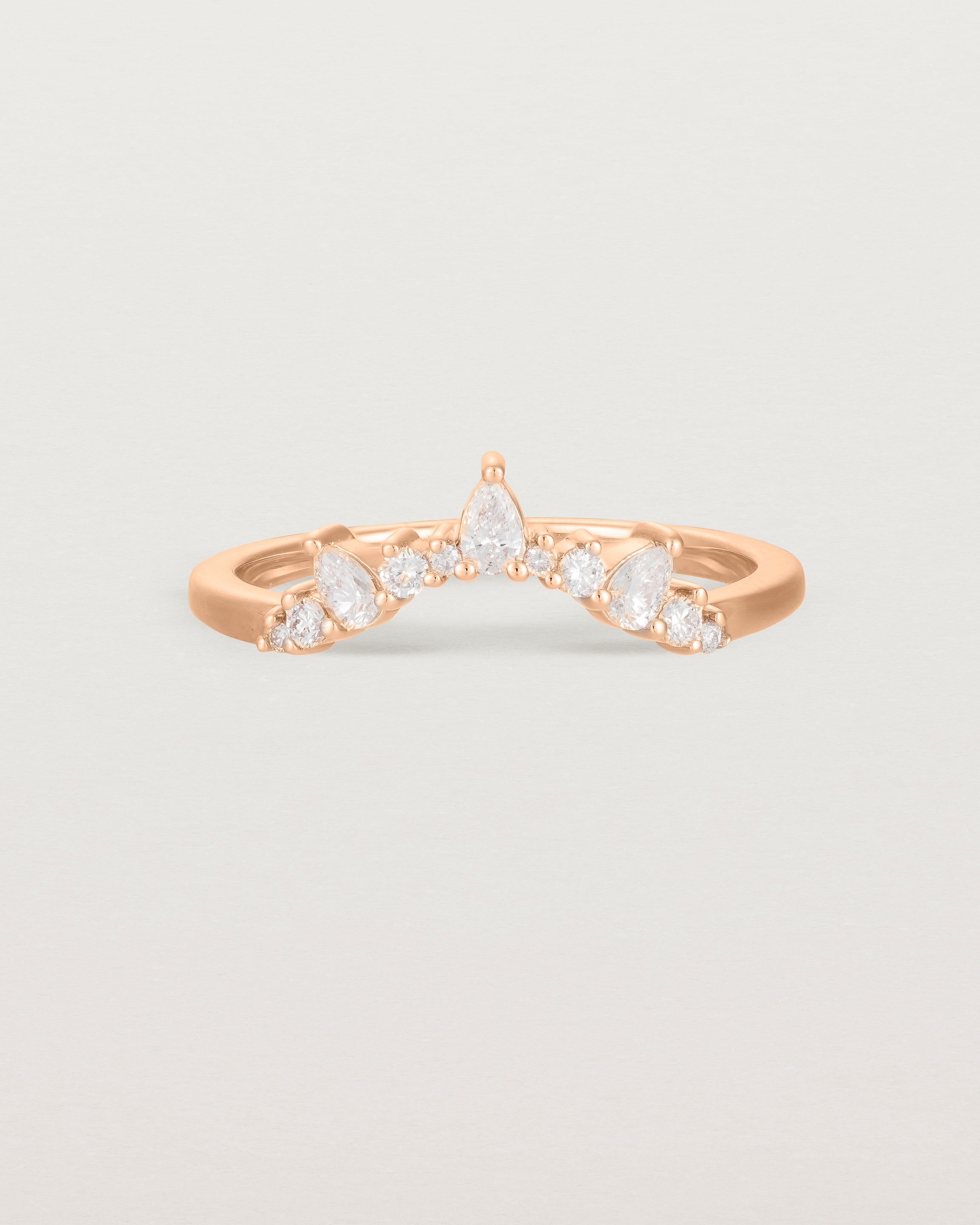 Front view of the Odette Crown Ring | Fit Ⅲ | Rose Gold.