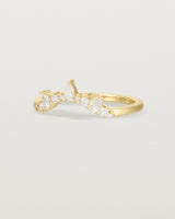 Angled view of the Odette Crown Ring | Fit Ⅲ | Yellow Gold.