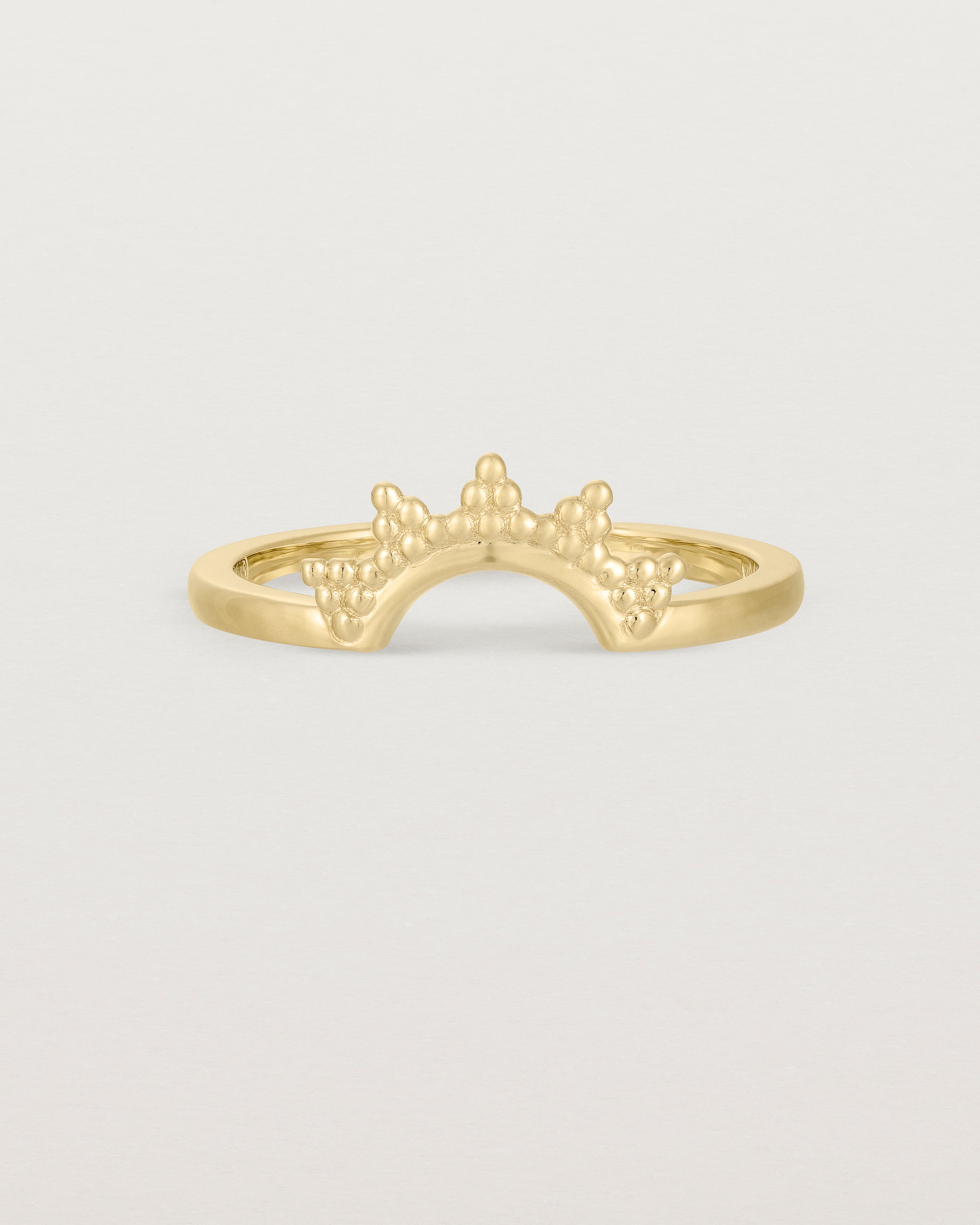 Front view of the Odine Crown Ring | Fit Ⅰ | Yellow Gold.
