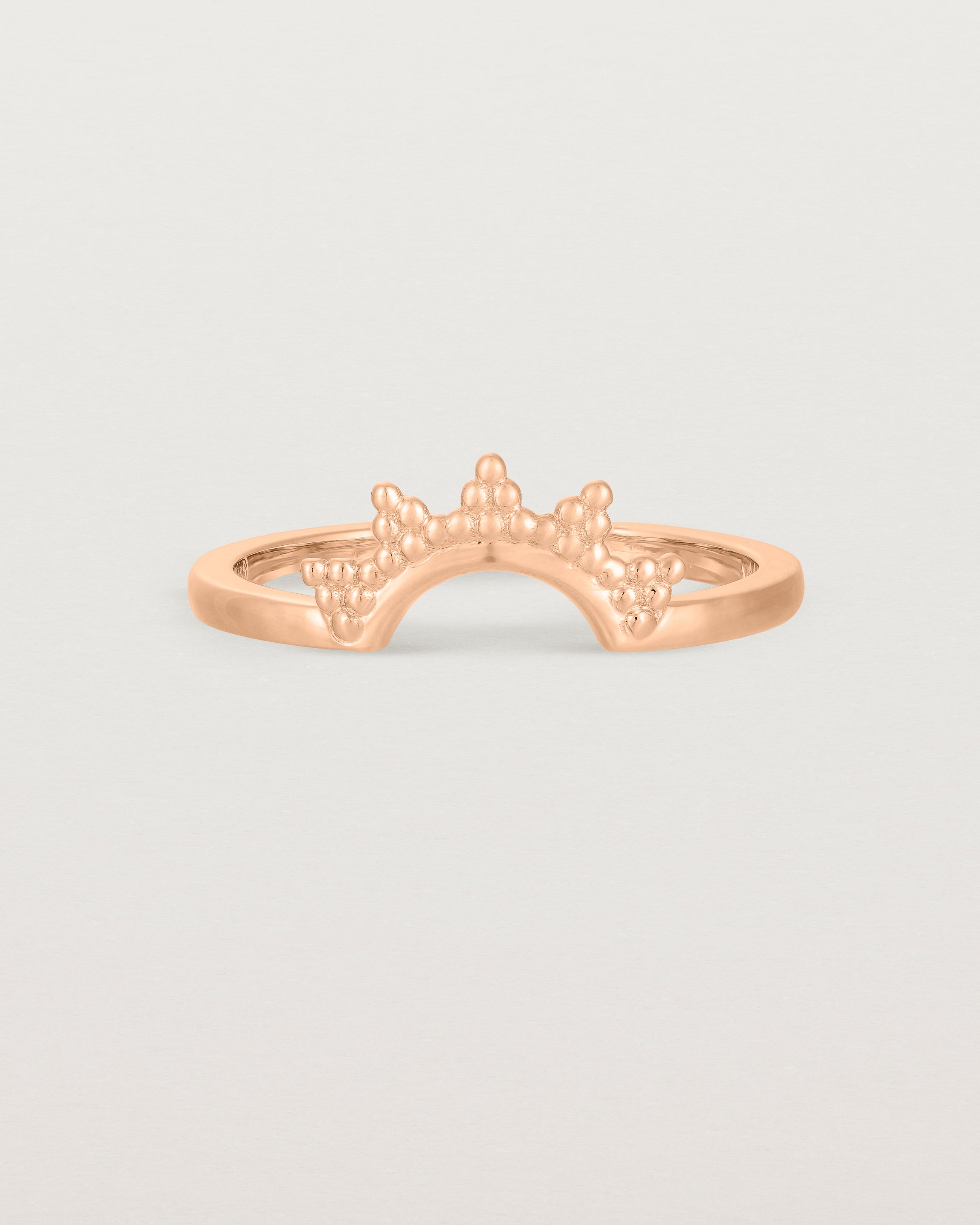 Front view of the Odine Crown Ring | Fit Ⅰ | Rose Gold.