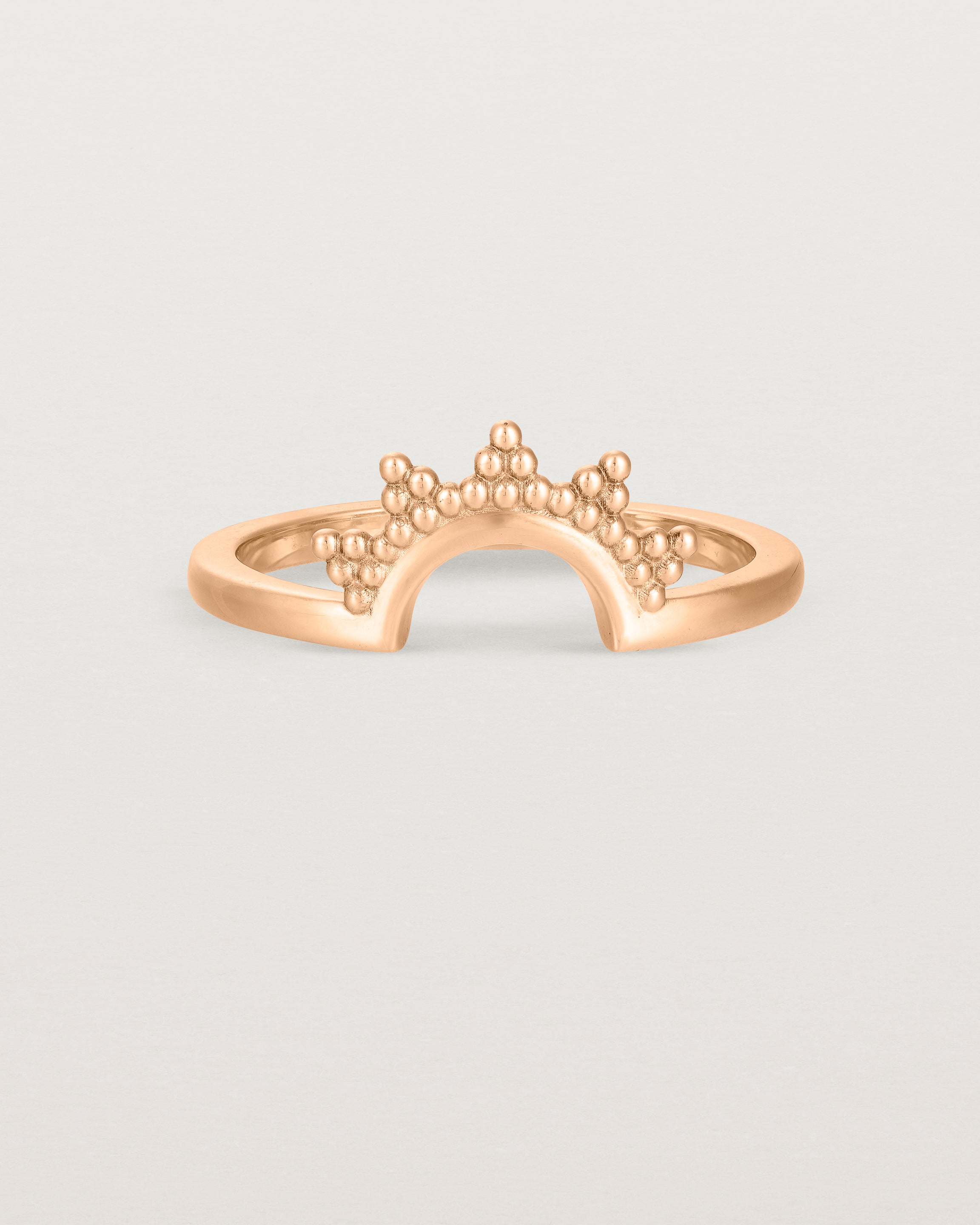 Front view of the Odine Crown Ring | Fit Ⅱ | Rose Gold.