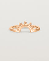 Front view of the Odine Crown Ring | Fit Ⅱ | Rose Gold.