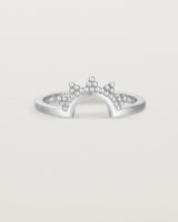 Front view of the Odine Crown Ring | Fit Ⅱ | White Gold.