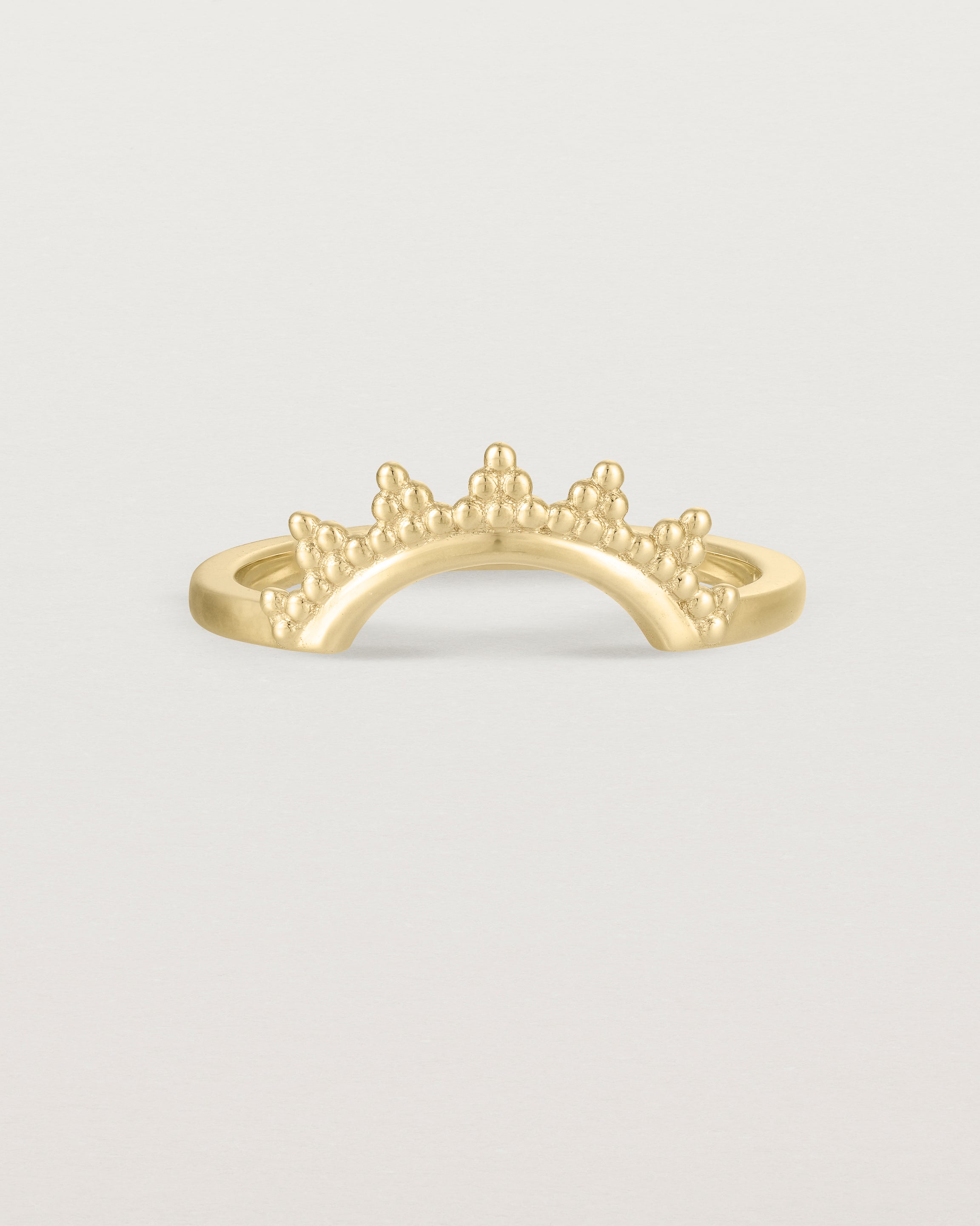 Front view of the Odine Crown Ring | Fit Ⅲ | Yellow Gold.