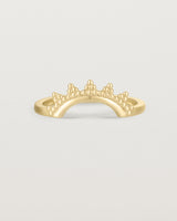 Front view of the Odine Crown Ring | Fit Ⅲ | Yellow Gold.