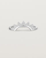 Front view of the Odine Crown Ring | Fit Ⅲ | White Gold.