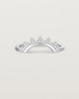 Front view of the Odine Crown Ring | Fit Ⅲ | White Gold.