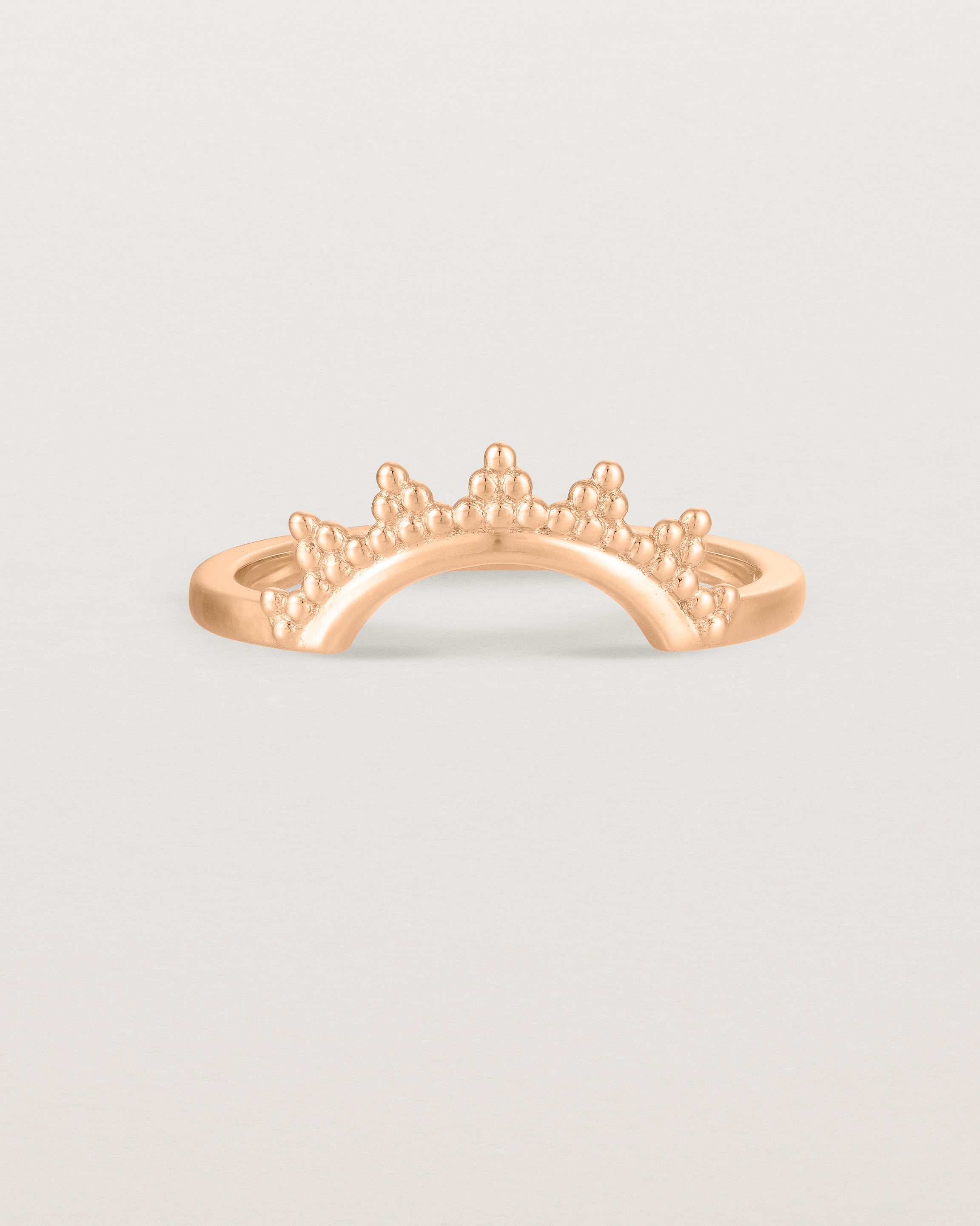 Front view of the Odine Crown Ring | Fit Ⅲ | Rose Gold.
