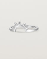 Angled view of the Odine Crown Ring | Fit Ⅱ | White Gold.