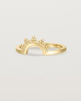 Angled view of the Odine Crown Ring | Fit Ⅱ | Yellow Gold.