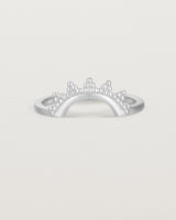 Front view of the Odine Crown Ring | Fit Ⅳ | White Gold.