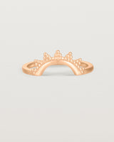 Front view of the Odine Crown Ring | Fit Ⅳ | Rose Gold.