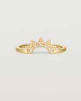 Front view of the Odine Diamond Crown Ring | Fit Ⅰ | Yellow Gold.