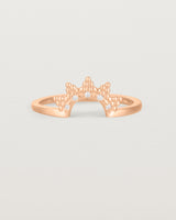 Front view of the Odine Diamond Crown Ring | Fit Ⅱ | Rose Gold.