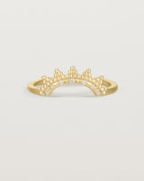 Front view of the Odine Diamond Crown Ring | Fit Ⅲ | Yellow Gold.