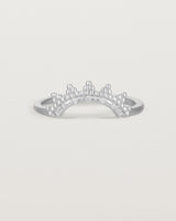 Front view of the Odine Diamond Crown Ring | Fit Ⅲ | White Gold.