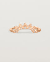 Front view of the Odine Diamond Crown Ring | Fit Ⅲ | Rose Gold.