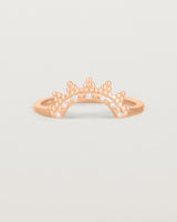 Front view of the Odine Diamond Crown Ring | Fit Ⅳ | Rose Gold.