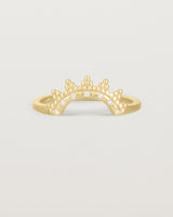 Front view of the Odine Diamond Crown Ring | Fit Ⅳ | Yellow Gold.