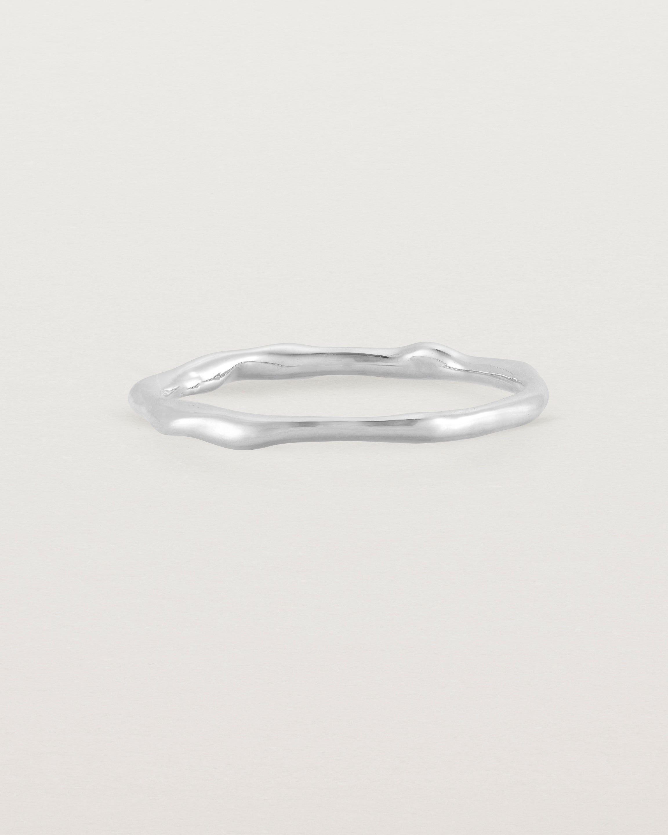 The Organic Stacking Ring in Sterling Silver.