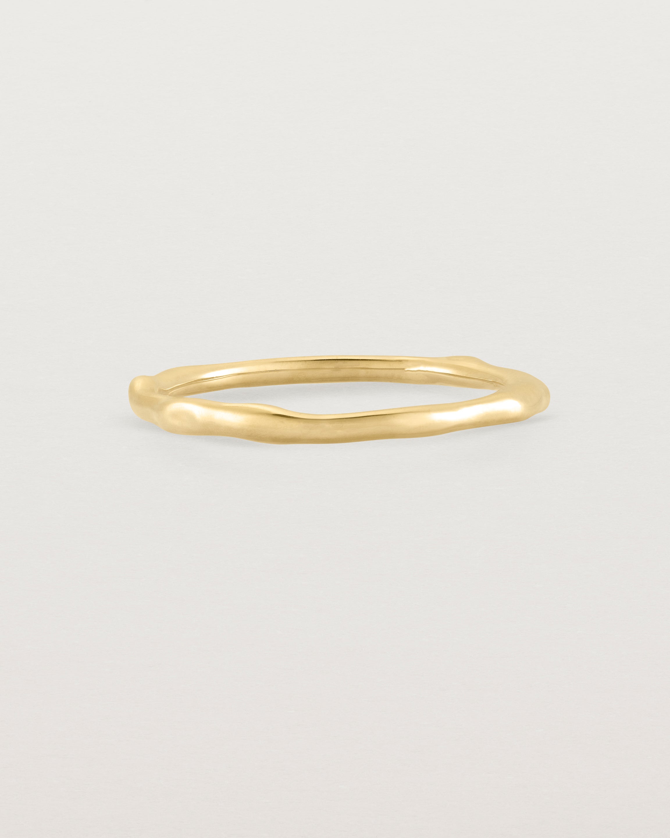 Front view of the Organic Stacking Ring in Yellow Gold.