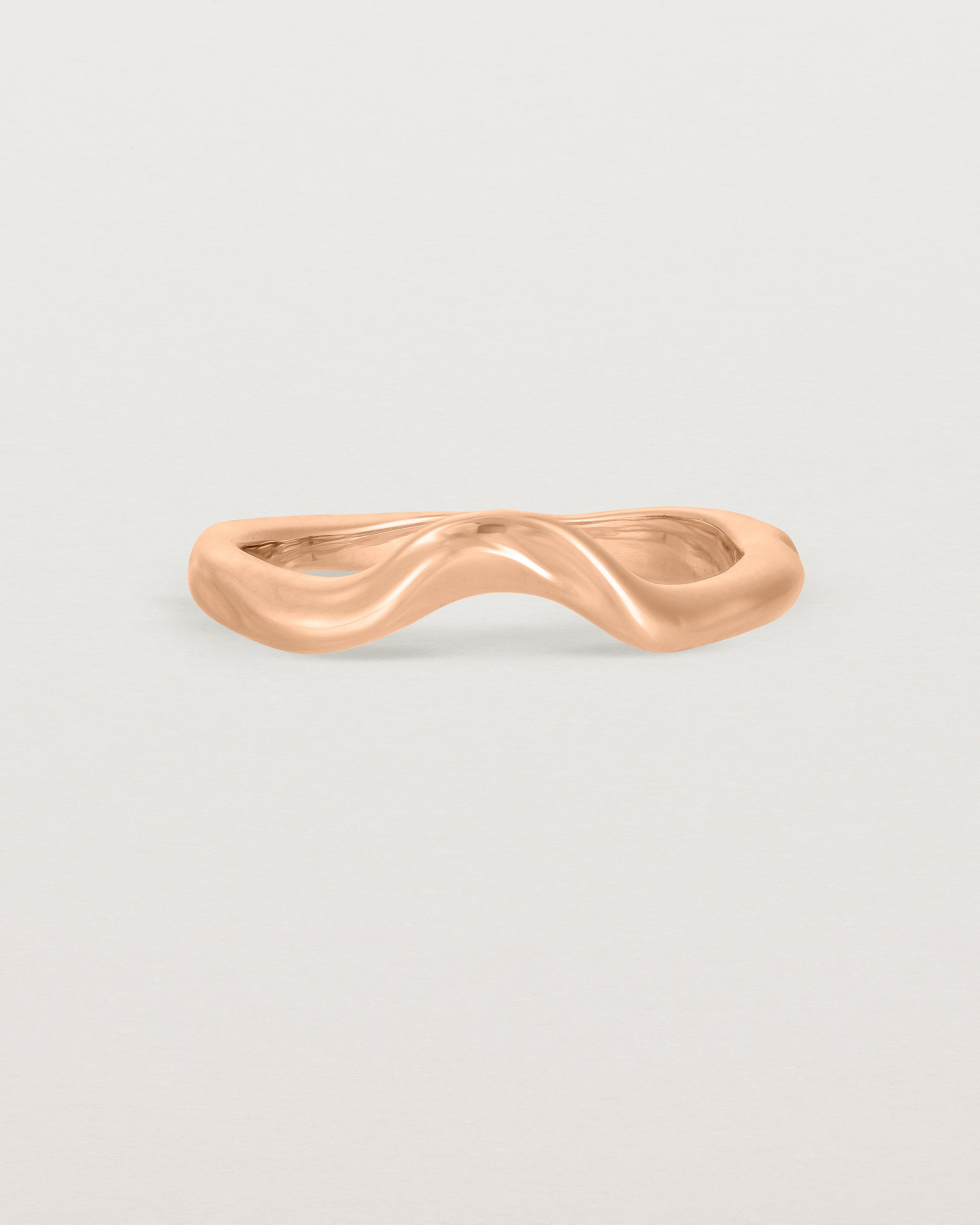 Front view of the Organic Crown Ring | Fit Ⅰ | Rose Gold.