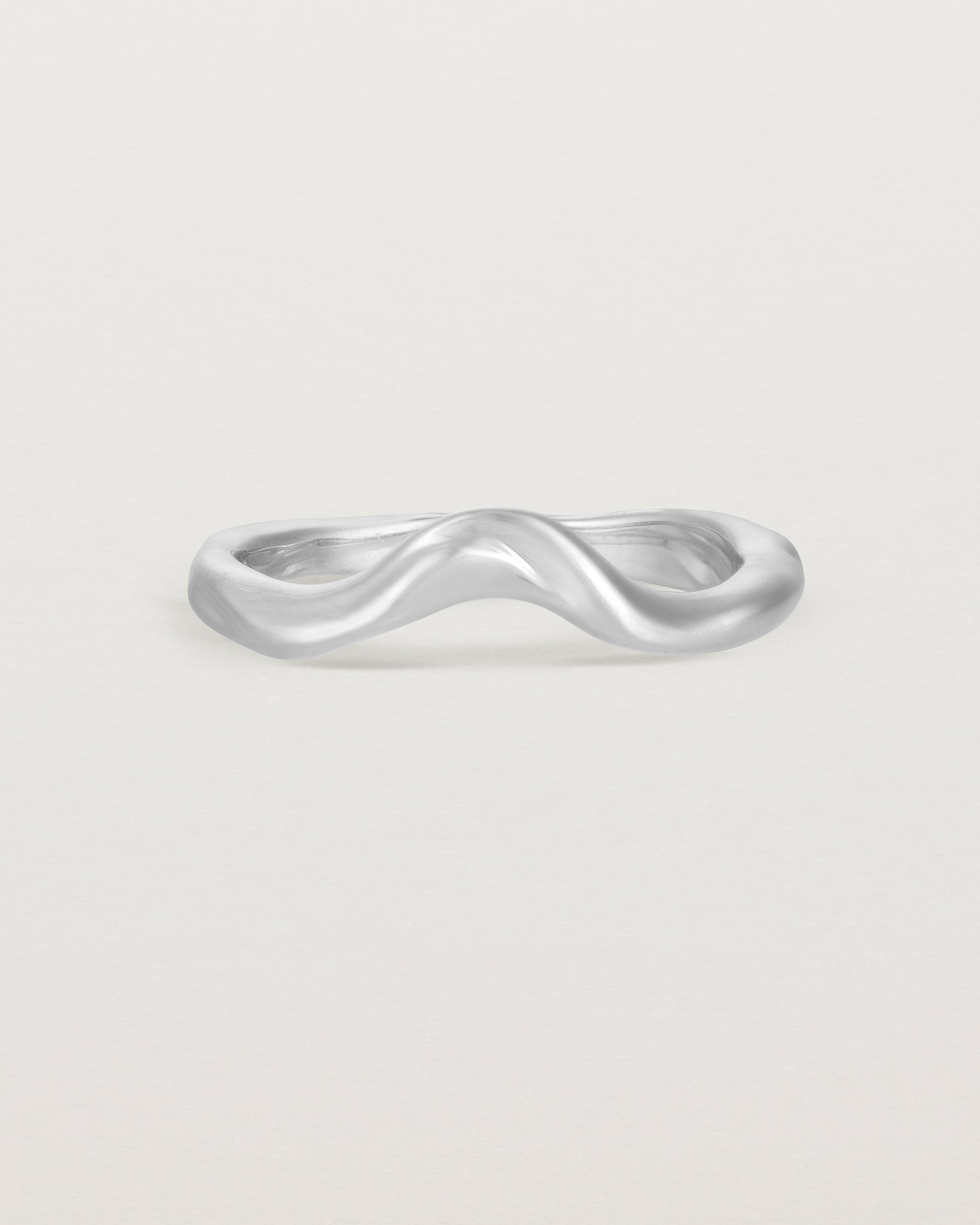 Front view of the Organic Crown Ring | Fit Ⅱ | White Gold.