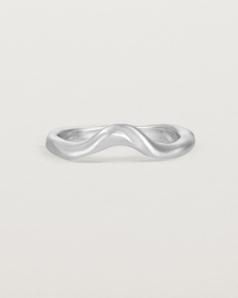 Front view of the Organic Crown Ring | Fit Ⅱ | White Gold.