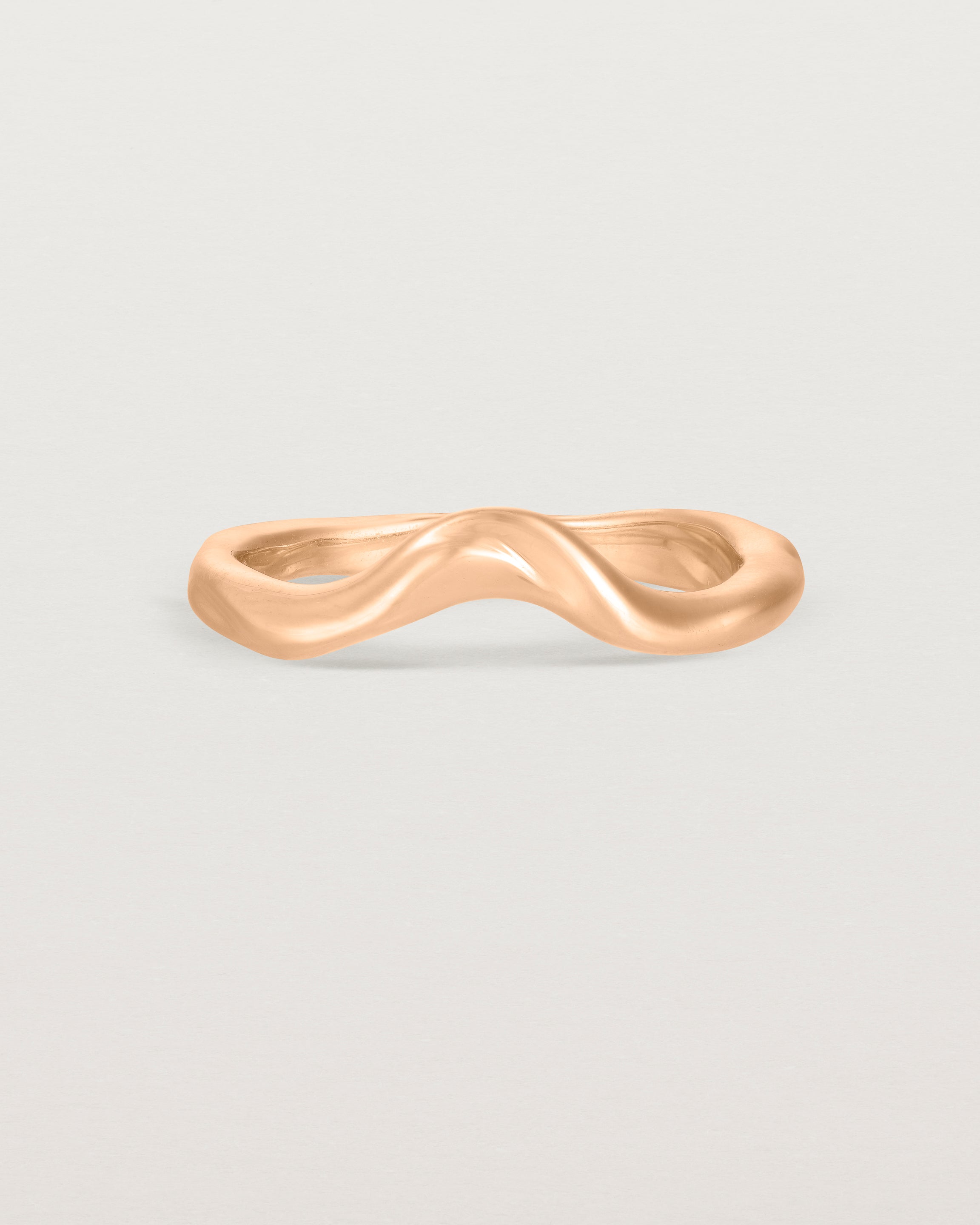 Front view of the Organic Crown Ring | Fit Ⅱ | Rose Gold.