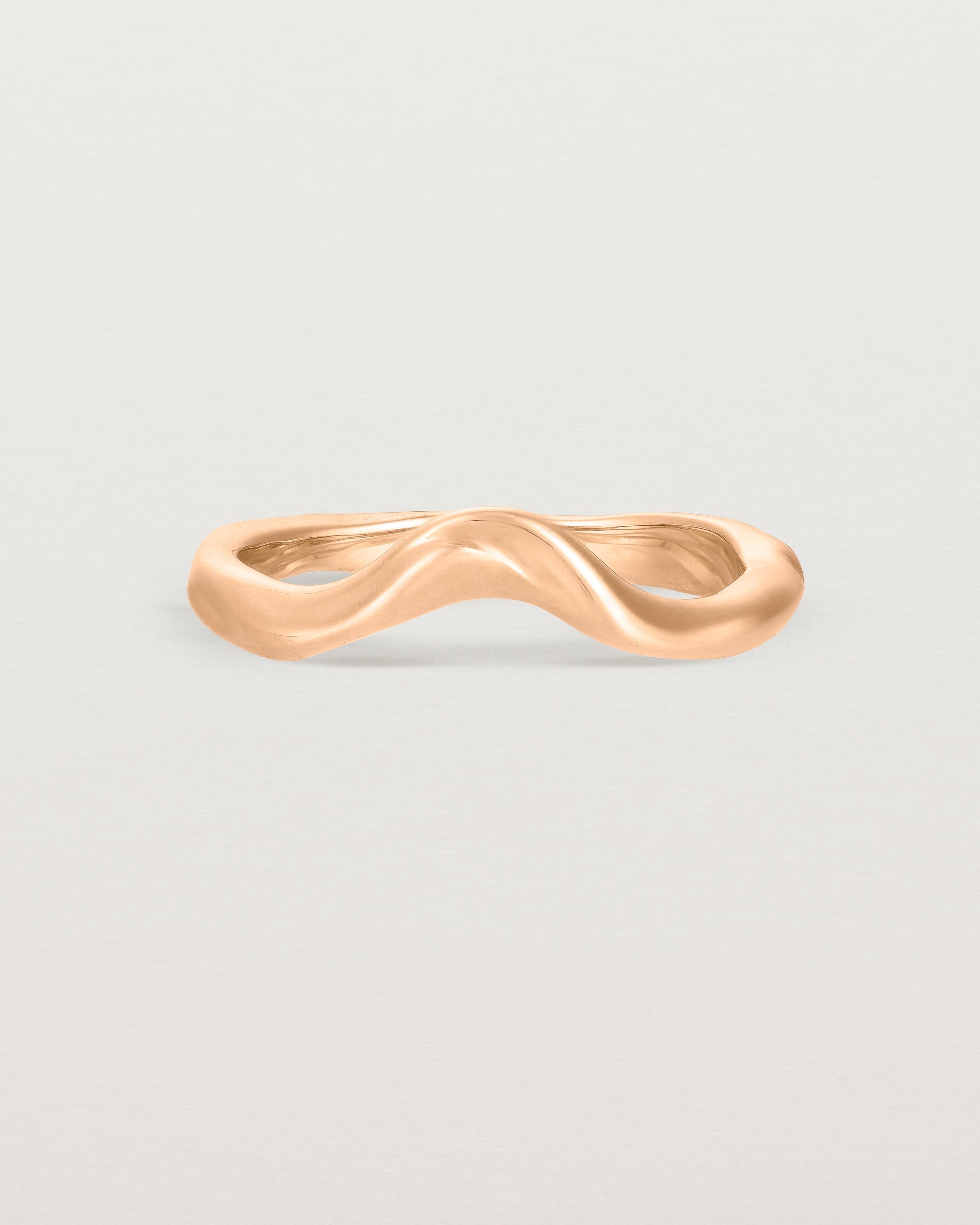 Front view of the Organic Crown Ring | Fit Ⅲ | Rose Gold.