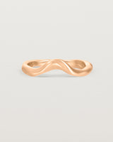 Front view of the Organic Crown Ring | Fit Ⅲ | Rose Gold.