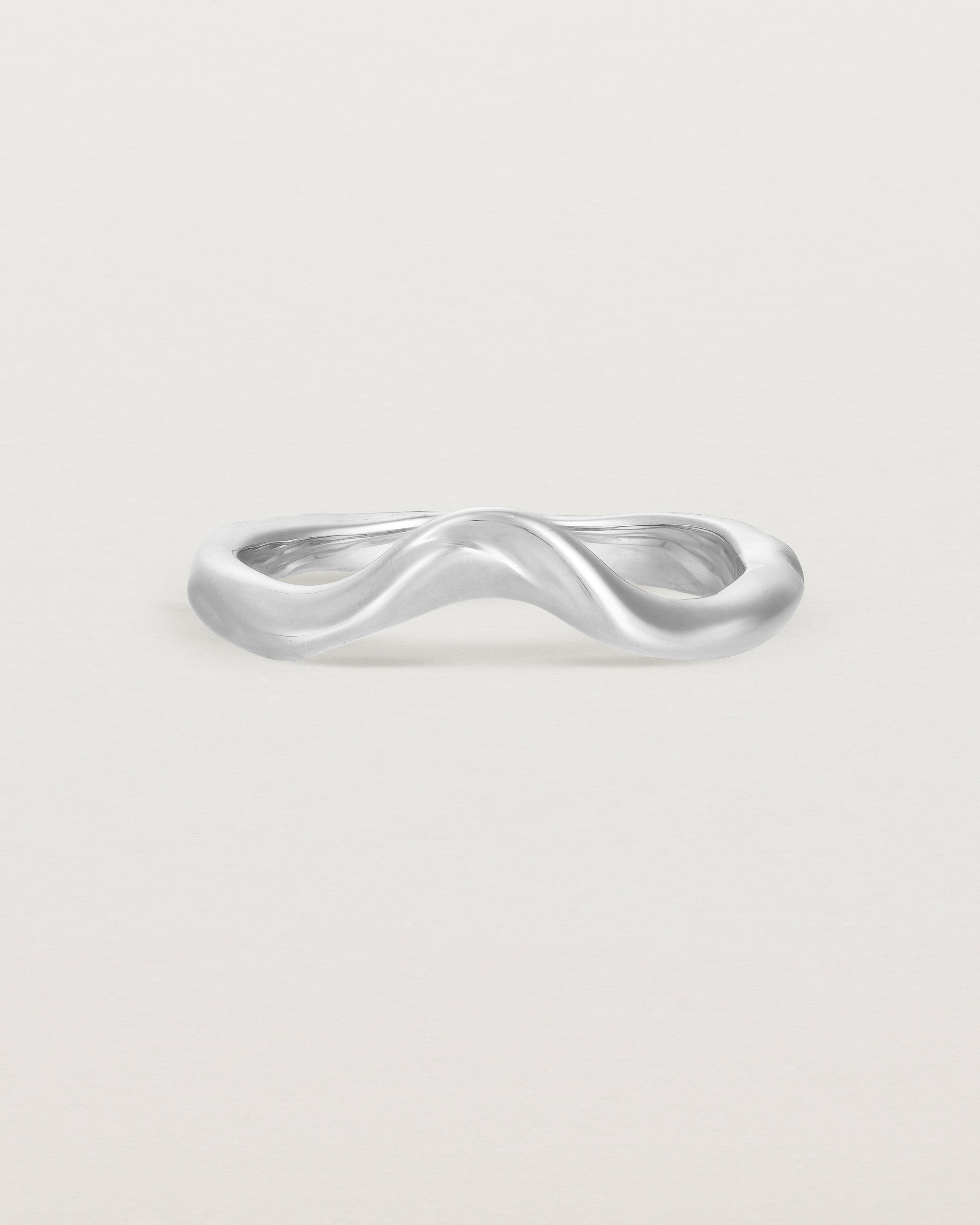 Front view of the Organic Crown Ring | Fit Ⅲ | White Gold.