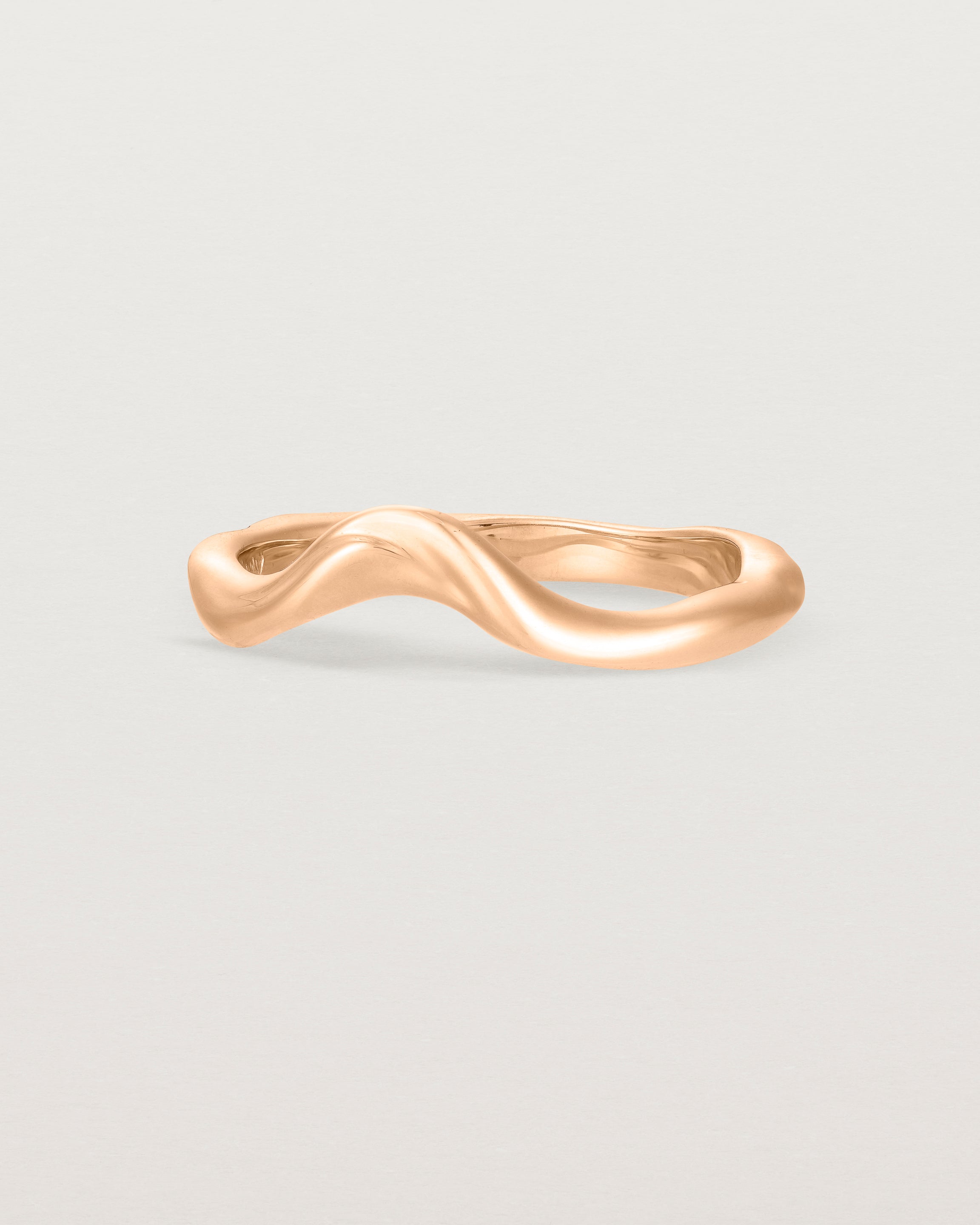Angled view of the Organic Crown Ring | Fit Ⅲ | Rose Gold.