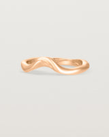 Angled view of the Organic Crown Ring | Fit Ⅲ | Rose Gold.