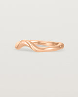 Angled view of the Organic Crown Ring | Fit Ⅰ | Rose Gold.
