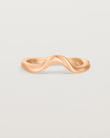 Front view of the Organic Crown Ring | Fit Ⅳ | Rose Gold.