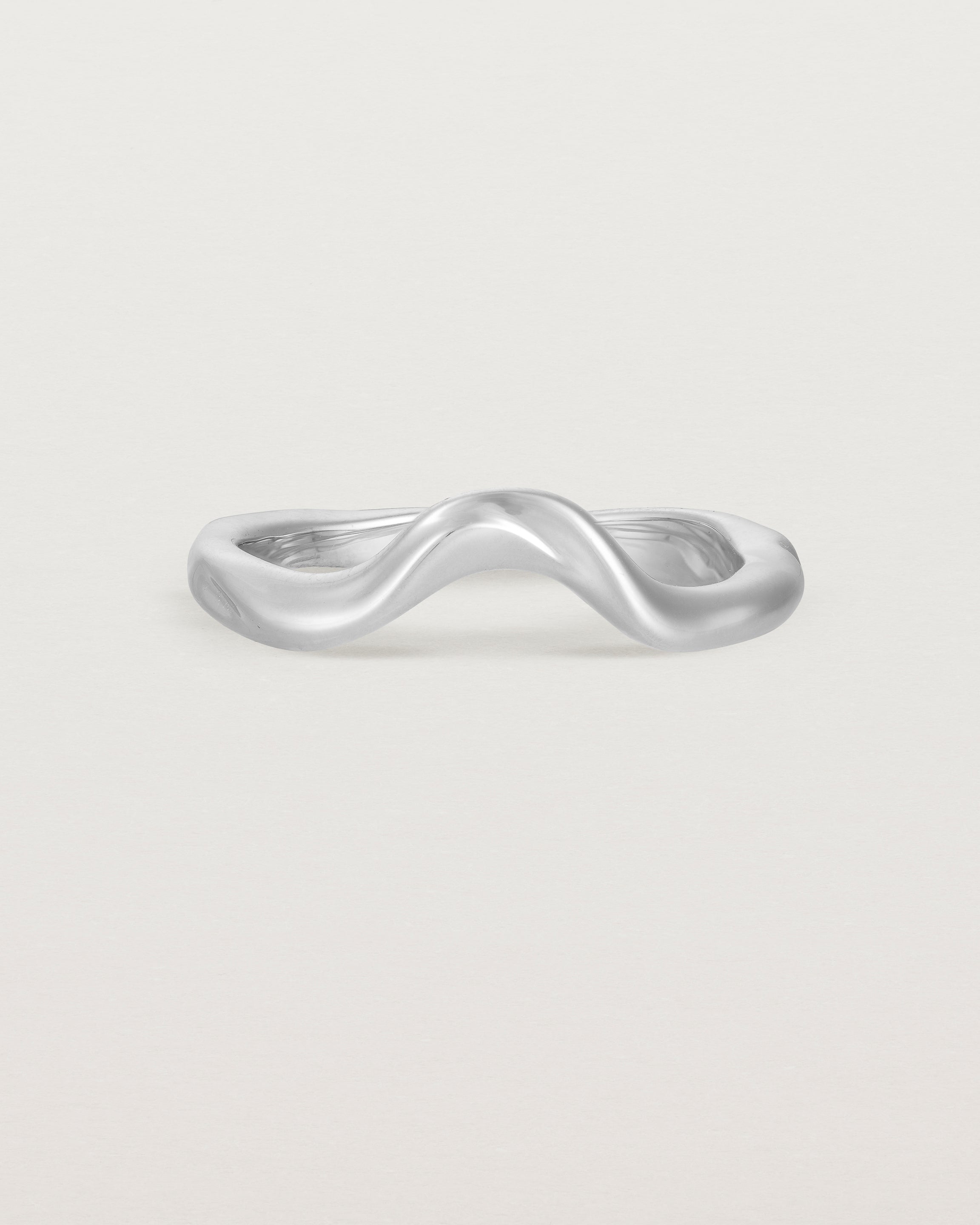 Front view of the Organic Crown Ring | Fit Ⅳ | White Gold.