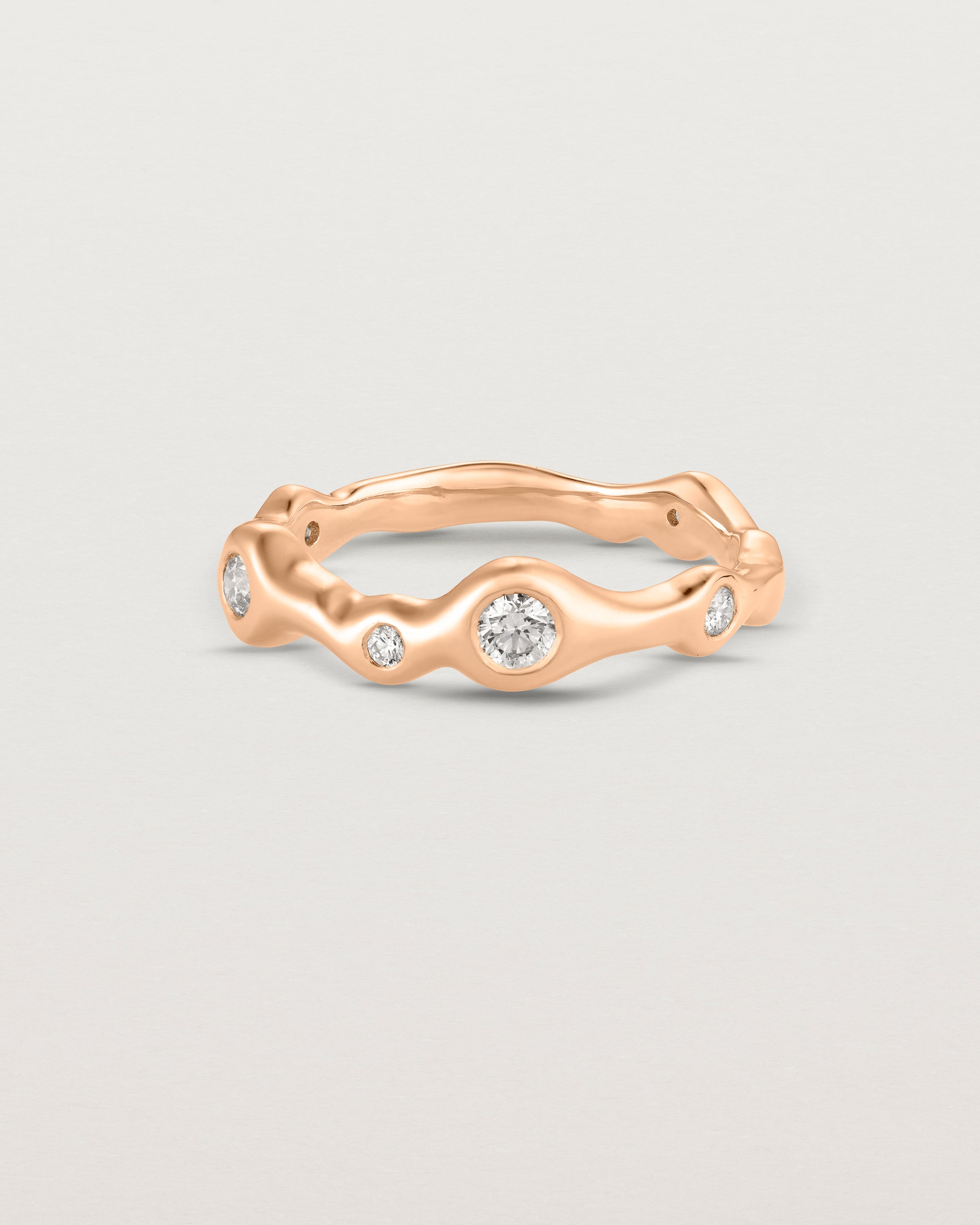 Rose Gold Plated Recycled Silver & Lab-Grown Diamond 'Eternal' Crescent Moon Brooch view 4