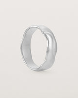 The Organic Wedding Ring | 6mm | White Gold. 