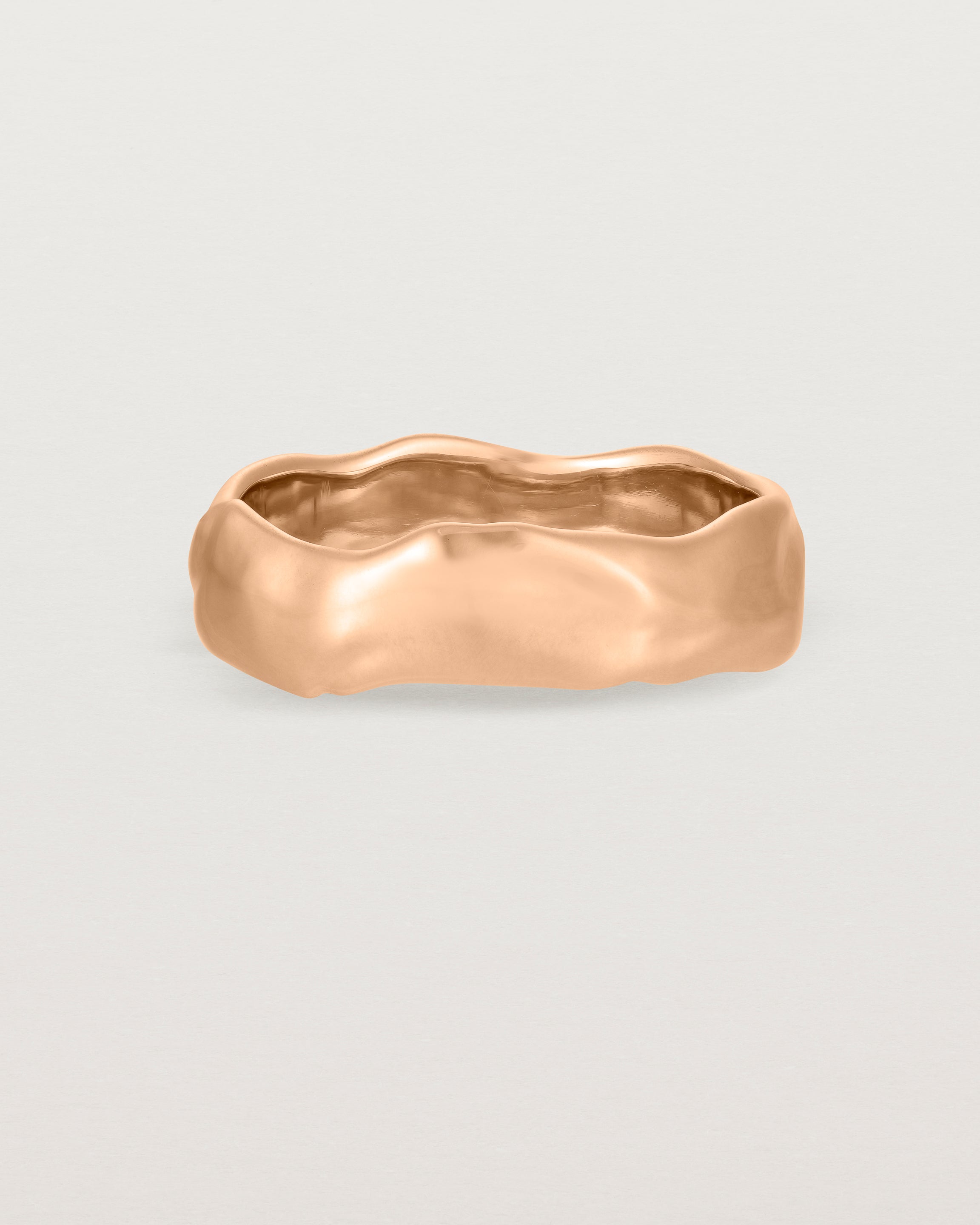 The Organic Wedding Ring | 6mm | Rose Gold. 