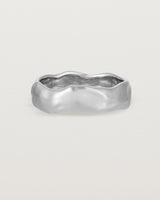 The Organic Wedding Ring | 6mm | White Gold. 