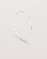 Standing view of the Oval Bangle in Sterling Silver.