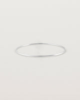 Front view of the Oval Bangle in Sterling Silver.