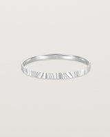 Front view of the Pan Bangle in sterling silver.