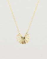 Close up view of the Pan Necklace | Yellow Gold.
