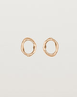Front view of the Petite Dalí Earrings in rose gold.