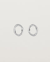 Front view of the Petite Dalí Earrings in sterling silver.