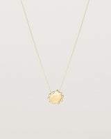 Front view of the Petite Dotted Mana Necklace | Yellow Gold